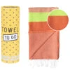TOWEL TO GO Neon Hammam Towel Red/Pink, With Recycled Gift Box -Eucerin || Clarins || Clinique Verkäufe Pink with Recycled Gift Box.4e6c4538